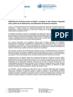 ONU-Derechos Humanos Llama Al Estado A Proteger La Vida...