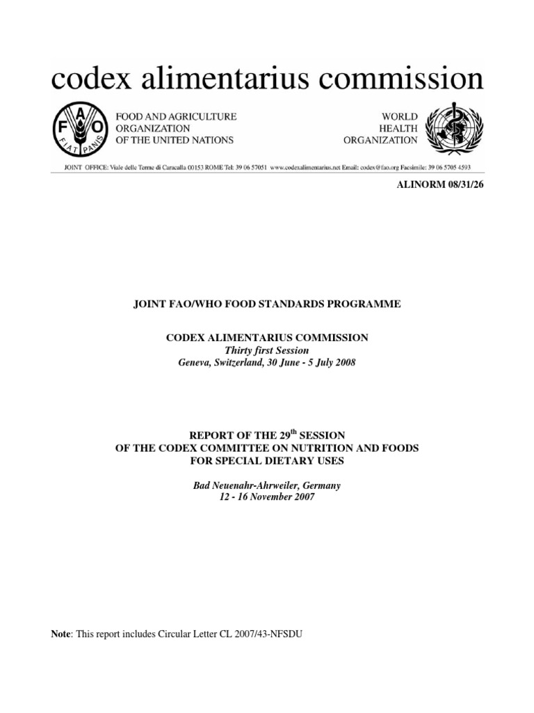 OFFICIAL Codex Alimentarius Commission PDF Dietary Fiber Diet