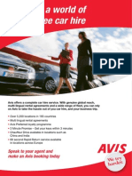 Avis Itineraries 2013