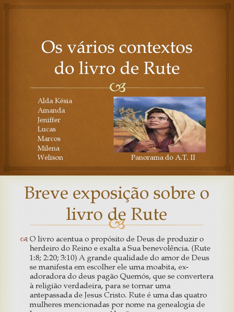 Panorama do contexto histórico, social, político e religioso do livro ...