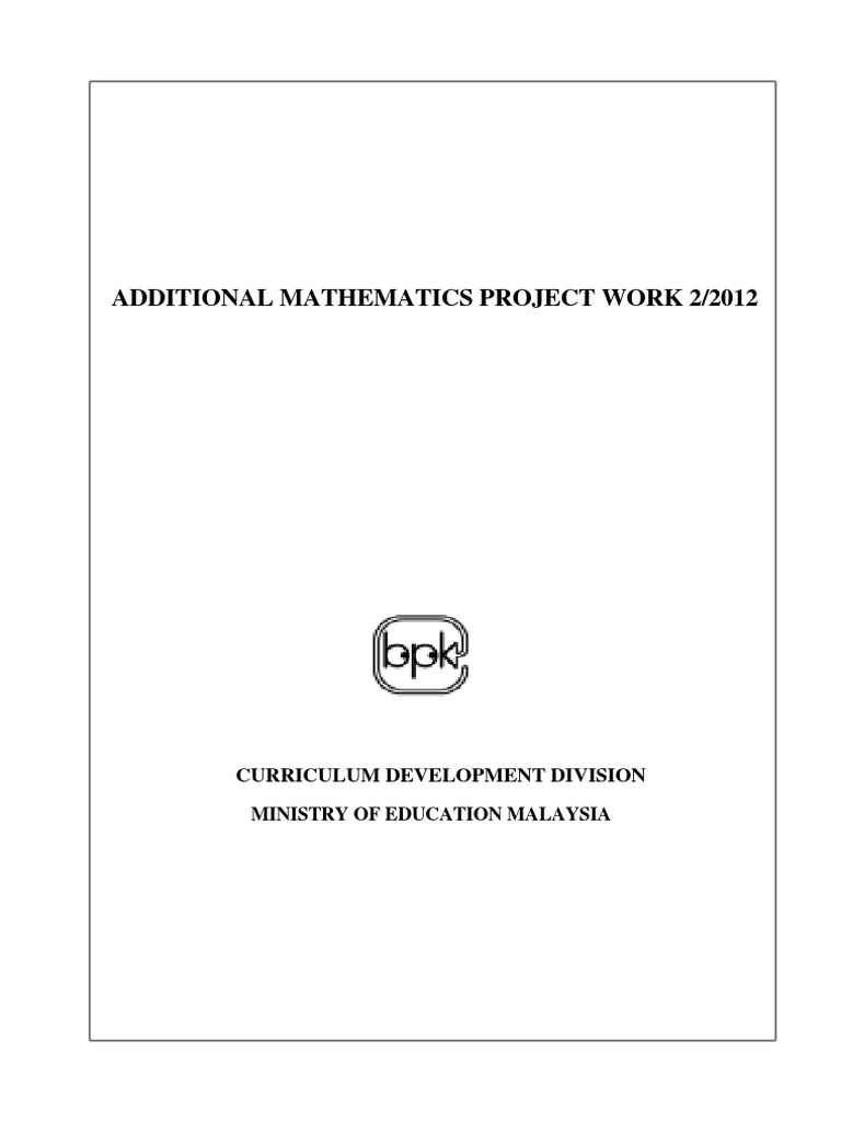 Projek Matematik Sekolah Rendah 2012 | PDF