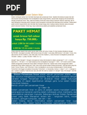 Aplikasi Linear Pdf