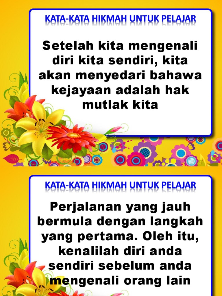 50 Slide Kata2 Hikmah Untuk Pelajar Arial Pdf