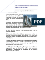 Inscritos en Bolsa de Caracas ADRs Del Fondo de Valores Inmobiliarios