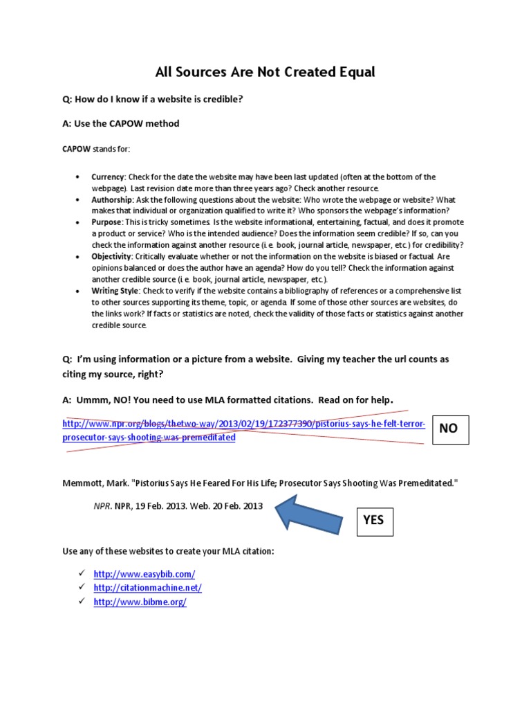 All Sources Are Not Created Equally | PDF