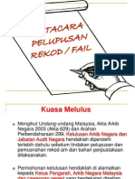 Tatacara Pelupusan Fail - Rekod