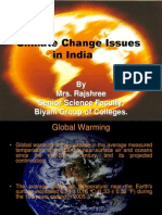 Climate Change Issues in India: by Mrs. Rajshree Senior Science Faculty, Biyani Group of Colleges