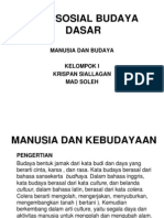 Manusia Dan Kebudayaan