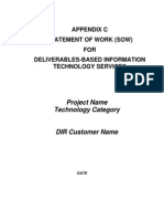 Appendix C Statement of Work (Sow) For Deliverables-Based Information Technology