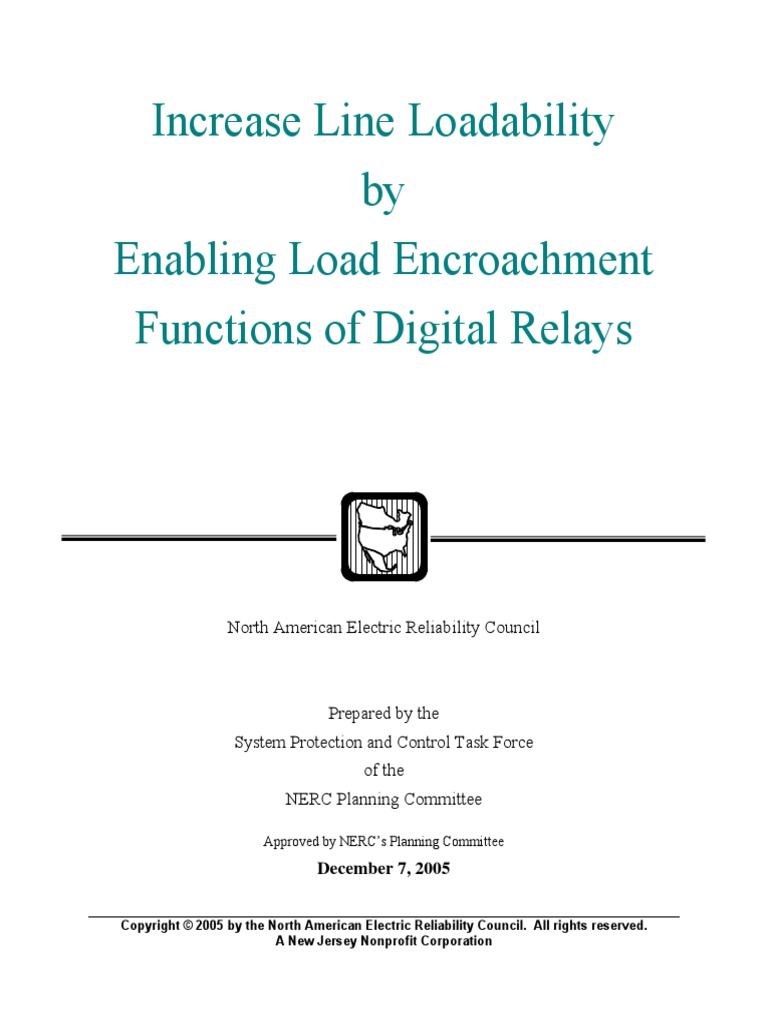 Load Encroachment Final 12705 PDF Relay Electric Power Transmission