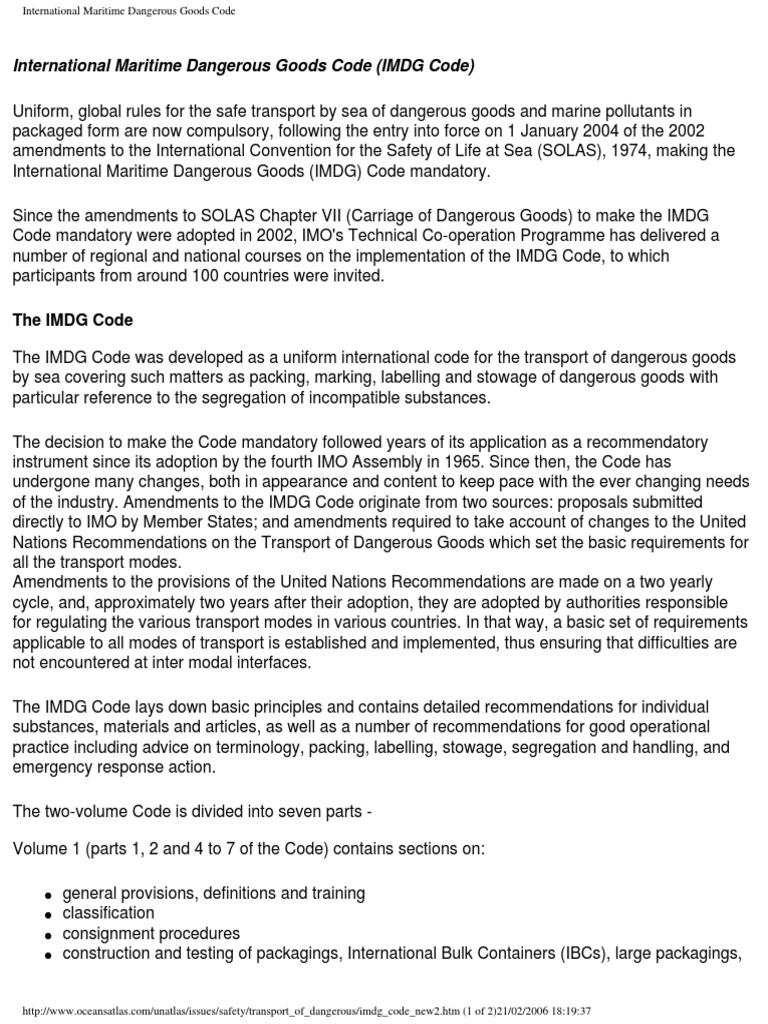INTERNATIONAL MARITIME DANGEROUS GOODS CODE 2022 PDF visual data 6