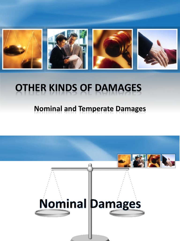 Nominal and Temperate Damages PDF Damages Indemnity