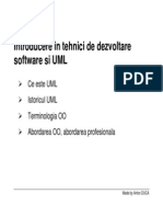 Prezentare Tehnici de Dezvoltare Software Curs 1