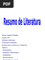 LITERATURA RESUMO