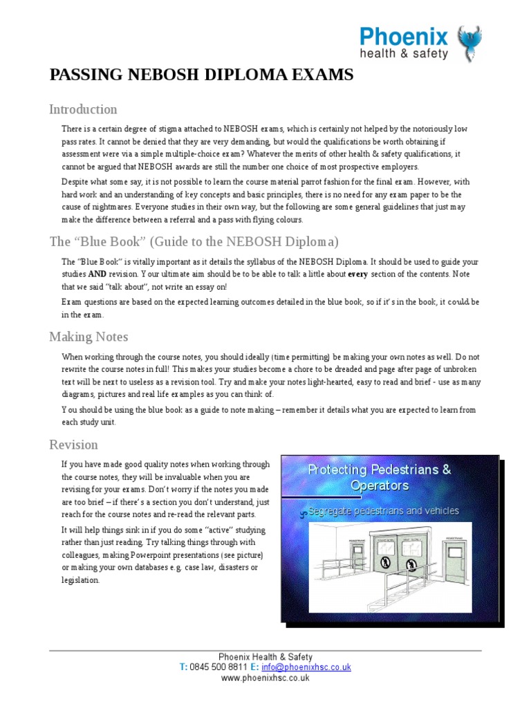 Passing NEBOSH Diploma Exams Test (Assessment) Teaching And Learning