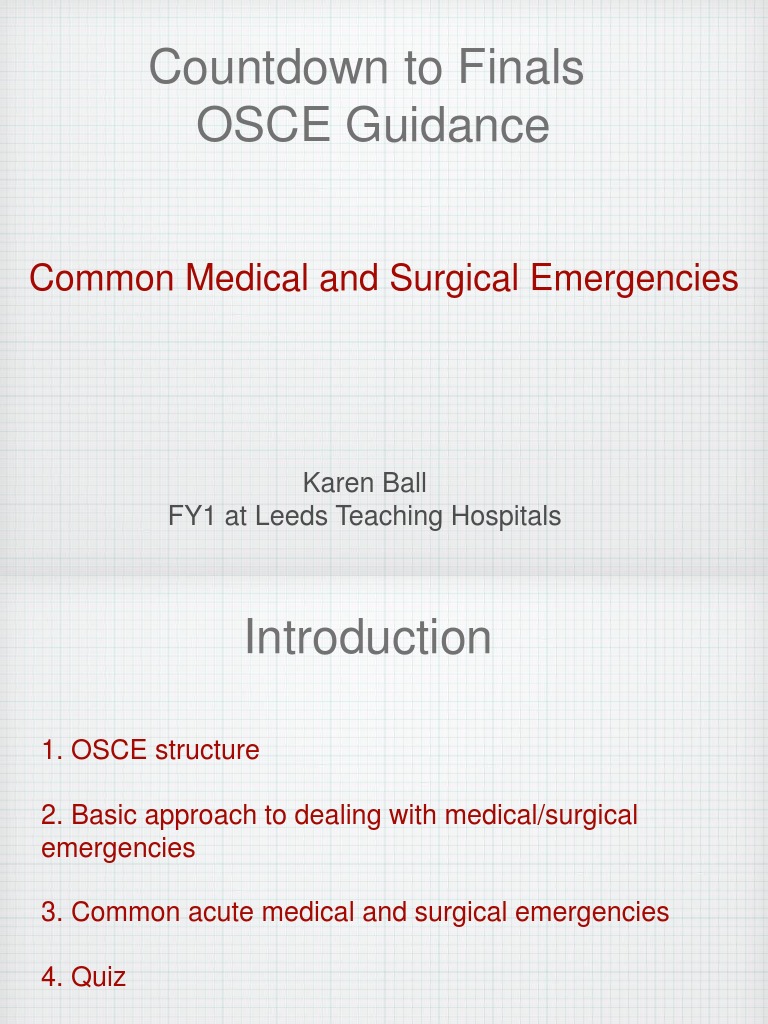 Common Medical Emergencies for FY1s | PDF | Emergency Department | Bleeding