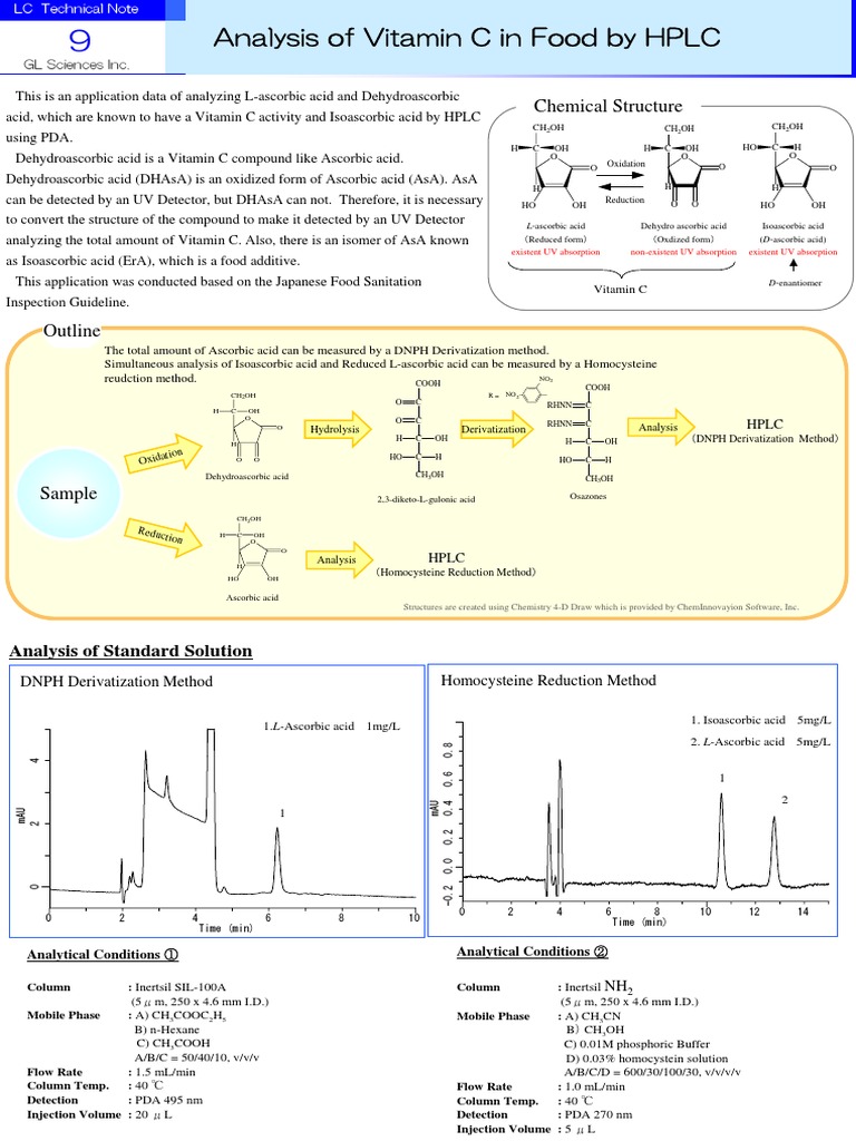 Analysis of Vitamin C in Food by HPLC Vitamin C High Performance