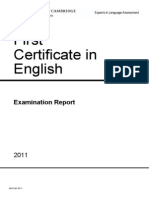 FCE Exam Report 2011