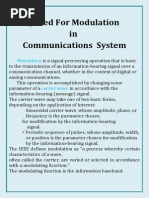 Need For Modulation in Communications System