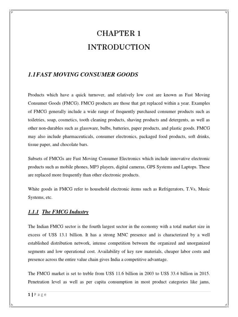 FMCG Industry | PDF | Consumer Goods | Business