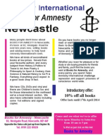 Books For Amnesty International Leaflet