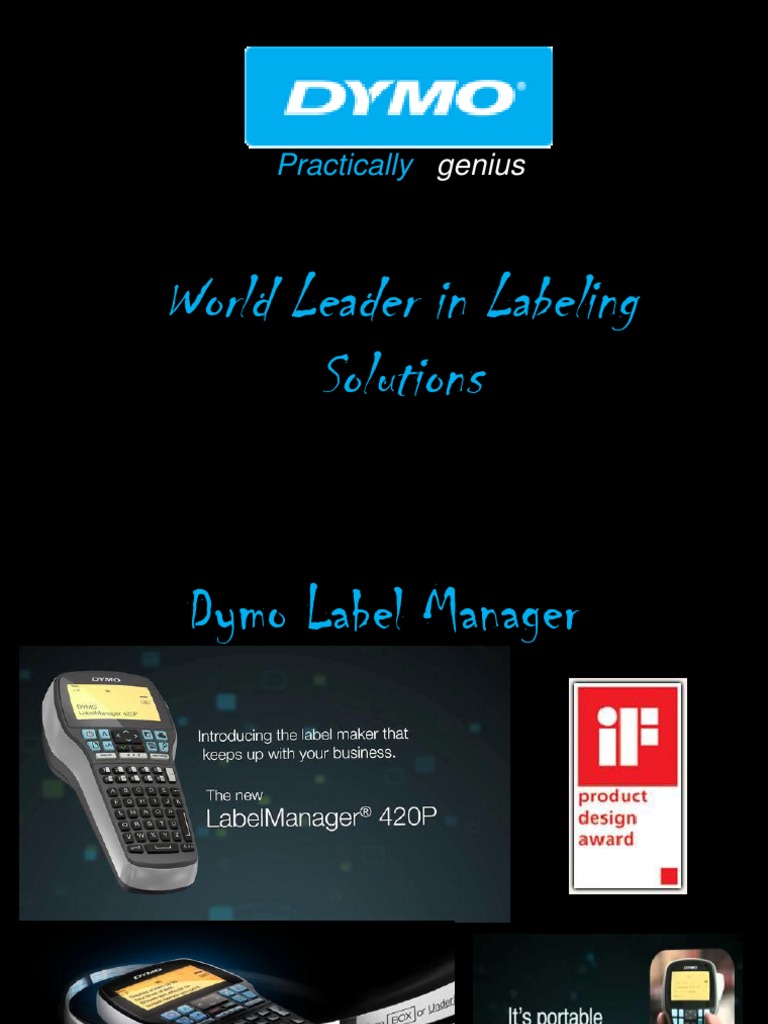 Dymo Label Manager Features & Applications | PDF