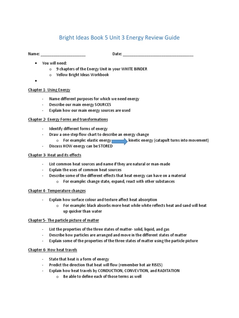 Energy Concepts for Students | PDF