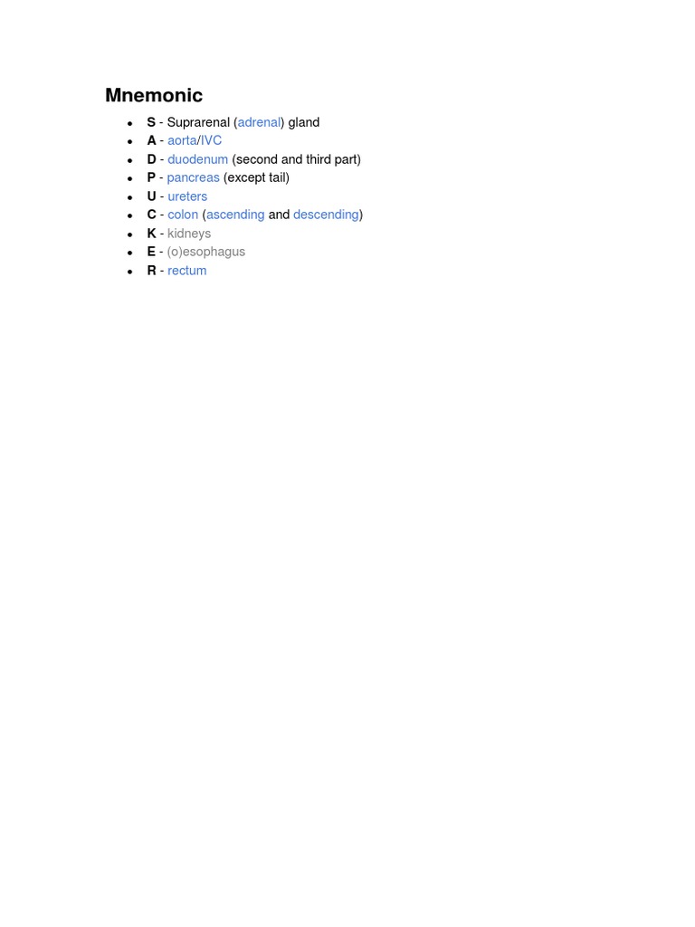 Anatomy Mnemonic for Medical Students | PDF | Art