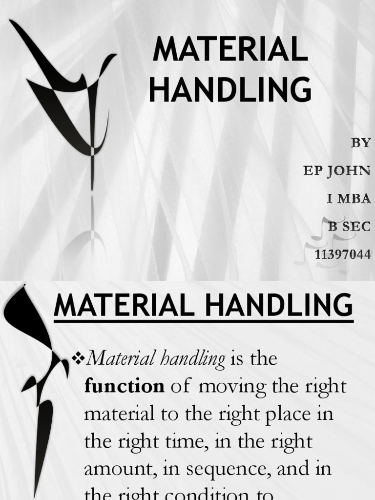 Material Handling System Overview | PDF | Warehouse | Industries