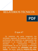 Comunicaçã Ténica - RELATÓRIOS