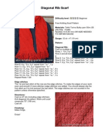 Diagonal Rib Scarf