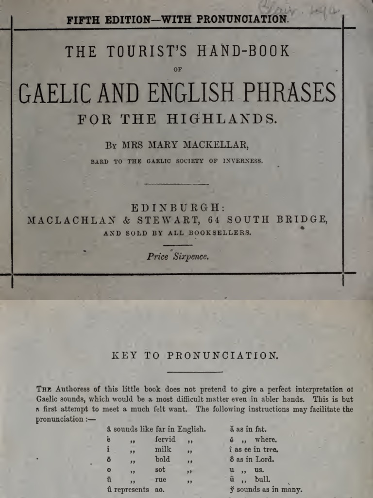 Gaelic-English Phrasebook for Tourists | PDF | Art | Mystery, Thriller ...