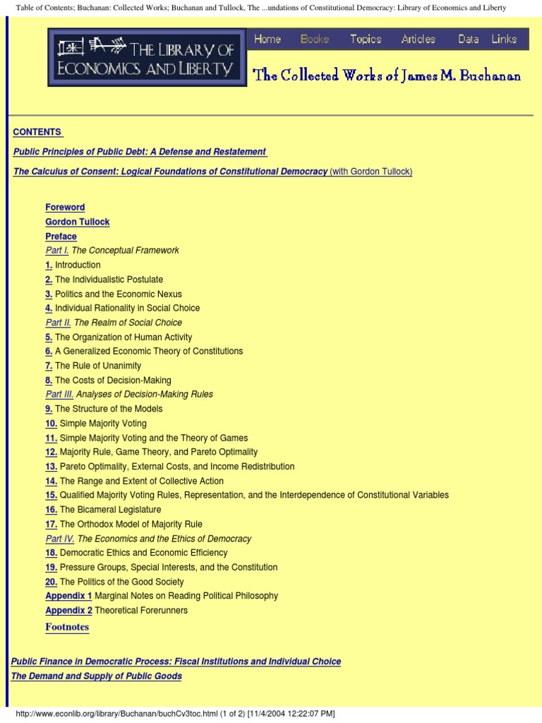 Buchanan the calculus of consent download free pdf economics