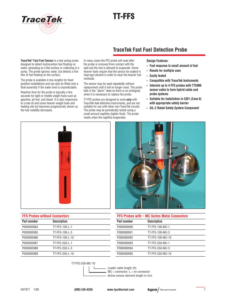 Tracetek TTFFS Leak Detection Fuels Gasoline