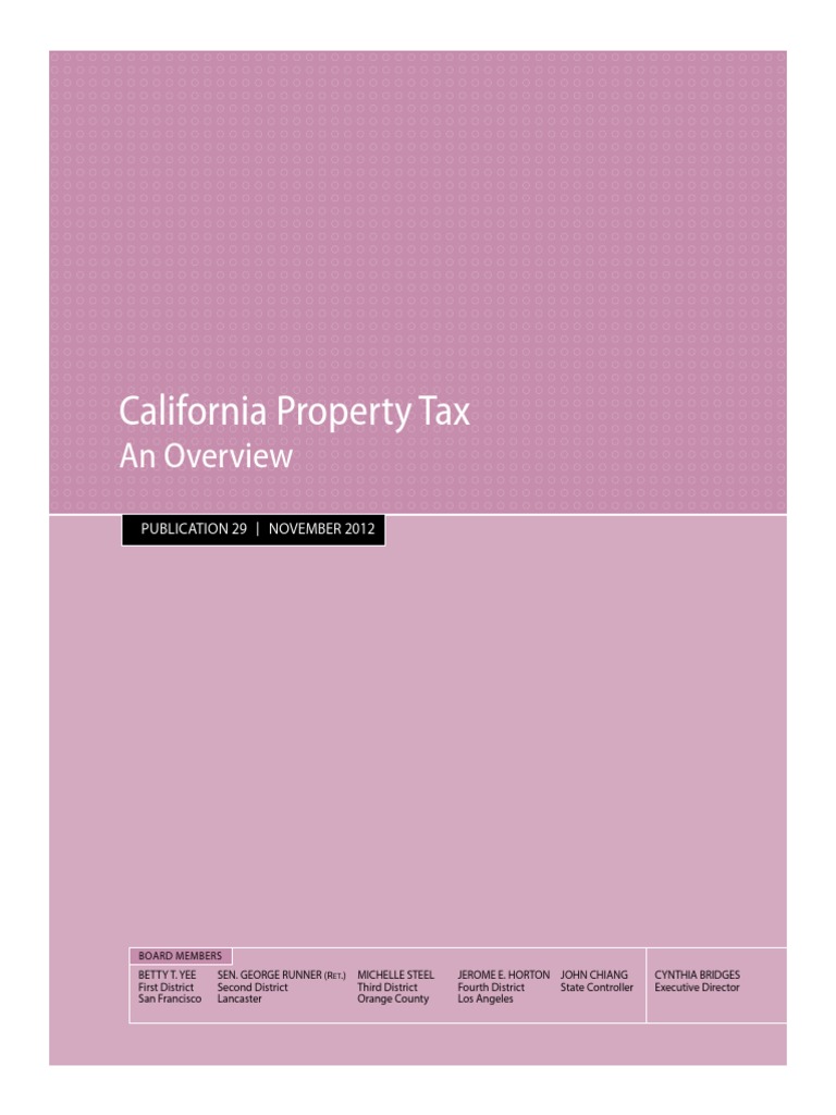 California Property Tax Overview | PDF | Taxes | Property Tax
