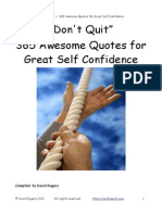 "Don't Quit" 365 Awesome Quotes For Great Self Confidence