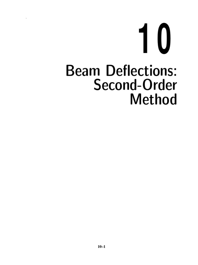Beam Deflections: Second-Order Method | PDF | Bending | Beam (Structure)
