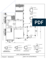 Lintel and Beam Details Project: Residence Client: MR Aliyas Peruva