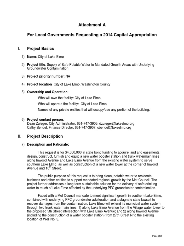Lake Elmo PDF Water Supply Network Drinking Water