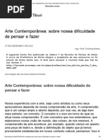 Arte Contemporânea_ sobre nossa dificuldade de pensar e fazer _ filosofia cinza