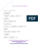 Ejercicios Resueltos de Fracciones Algebraicas