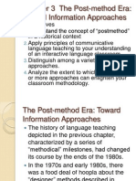 Post-Method Era Language Teaching Insights