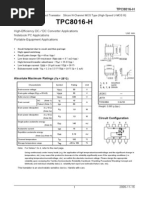 TPC8016-H: High-Efficiency DC DC Converter Applications Notebook PC Applications Portable-Equipment Applications