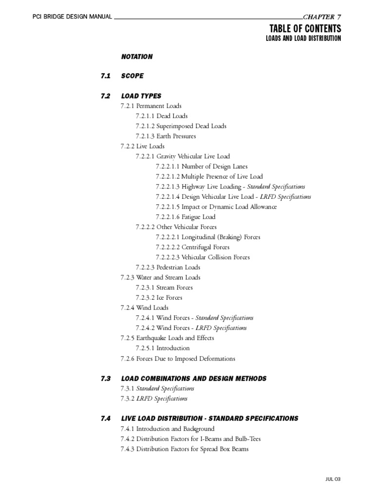 PCI Bridge Manual PDF Structural Load Beam (Structure)