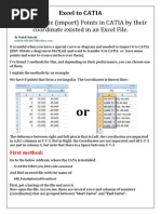 Excel To CATIA