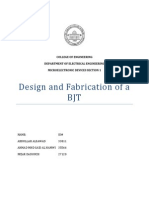 Design of BJT Transistors