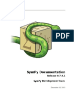 Sympy Docs PDF 0.7.4.1