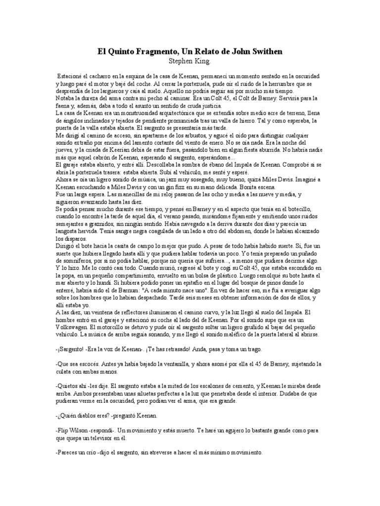 King, Stephen - El Quinto Fragmento | PDF | Naturaleza