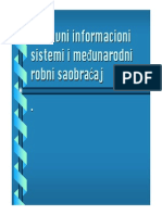 Poslovni Informacioni Sistemi I Medjunarodni Robni Saobracaj