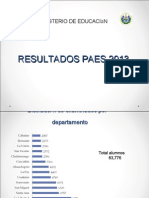 Resultados PAES 2013 Conferencia Prensa 19nov13